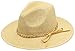 Women's Braid Straw Wide Brim Fedora Hat UPF 50+ w/Adjustable Drawstring