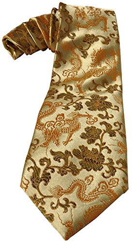 Amazing Grace Elephant Co. Dragon Tie (Gold Orange Dragons)