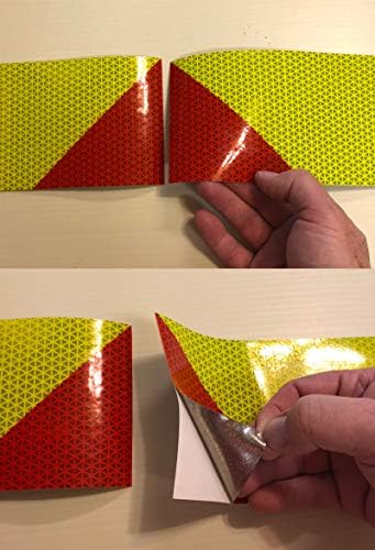 Oralite by Orafol 2 Piece Striped Chevron Panel Kits - Reflective Lime and Red Combination