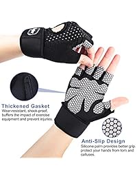 Kungber Weight Lifting Gloves, Gym Gloves for Men Women, Workout Gloves with Wrist Support, Palm Protection and Extra Grip, Great for Fitness Exercise Weight Lifting Gym Crossfit