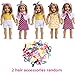 TOYYSB 18 Inch Doll Clothes&Accessories, Include 5 Set Toys Doll Outfits + 2 Pairs Doll Shoes +2 Doll Underwear Doll Accessories, Fit American Dolls Girls Dolls