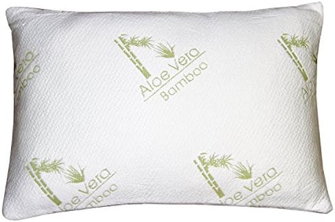 Bamboo ALOE VERA Shredded Memory Foam Pillow - SLEEP BETTER THAN EVER - Micro-Vented Bamboo Cover - Hypoallergenic and Dust Mite Resistant by My Perfect Dreams - QUEEN