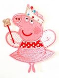 Peppa Pig Iron On/Sew On Embroidered Patch