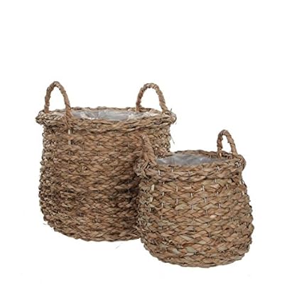 EDELMAN Panier Set de 2 - Zostere - Marron - H35 x D36 cm