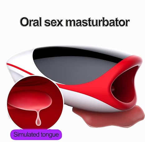 QXWJ Männlicher Masturbator,Zunge lecken Sex Männlicher Oral-Masturbator,Smart Voice Interaction Erwachsene Sex Toys für Männ
