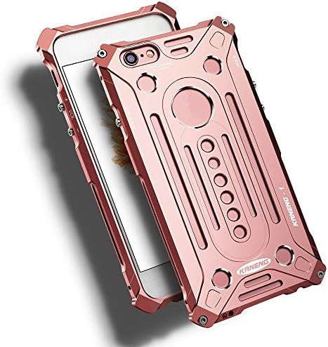 iPhone 7 Case,KANENG Full Aluminum Metal Phone Bumper Case for Apple iPhone 7(Rosegold)