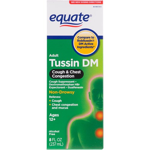 Equate Tussin DM Compare to Robitussin DM Cough Suppressant