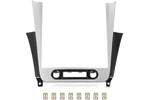 G-PLUS Radio Dash Bezel Trim Vent Compatible with Chevy Malibu 2008-2012 Sliver & Black Car Radio Dashboard Cover