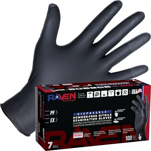 Amazon.com: SAS Safety CORP 66516 Raven Nitrile Small Black Powder