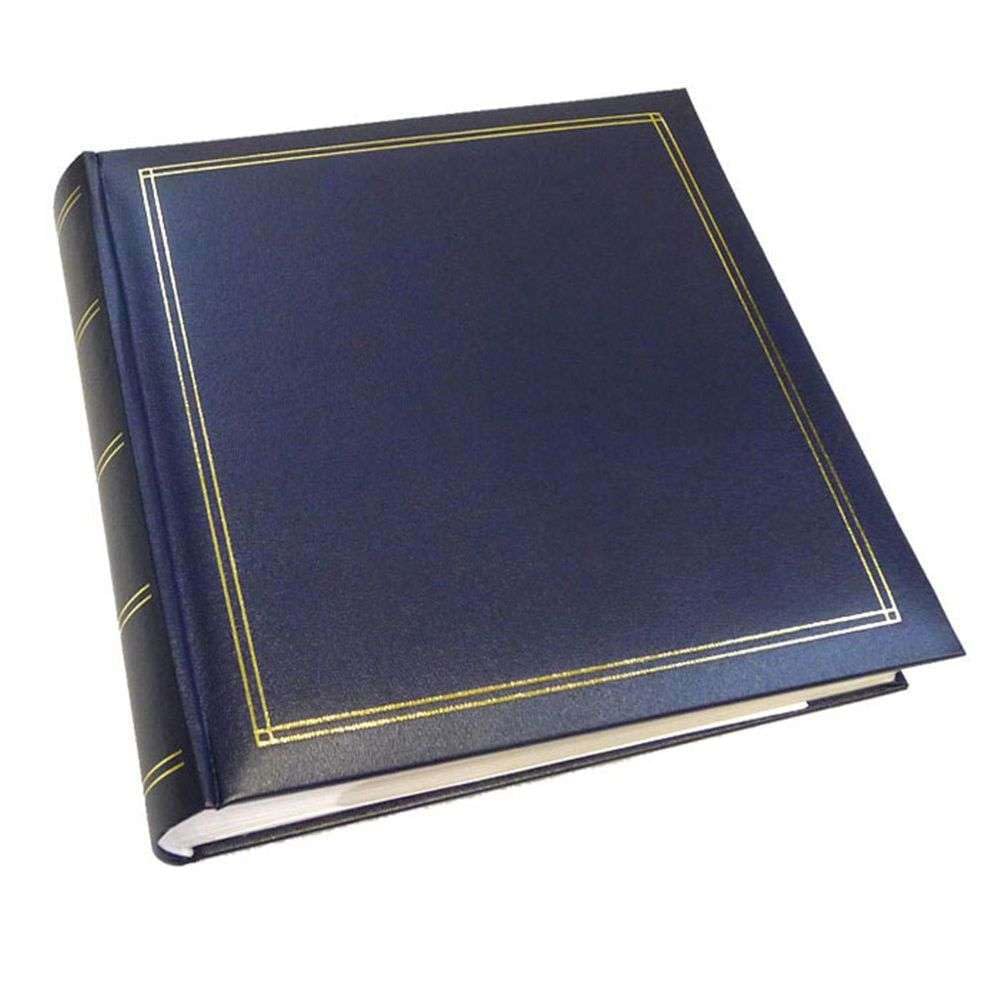 walther Design Photo Album Blue 200 Photos 13 x 18 cm Memo Slip-in Album Imitation Leather with Embossing, Monza ME-139-L — image 1