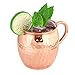 Set of 2 Moscow Mule Copper Mugs 16 OZ - Two Copper Shot Glass Included - 100% Solid Pure Copper Hammered Barrel Cup Mug with No Inner Lining by Foodie Aid