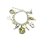 Hufflepuff Theme Multi Charms Lobster Clasp Bracelet in Gift Box