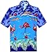 LA LEELA Men's Aloha Hawaiian Shirt Short Sleeve Button Down Casual Beach Party