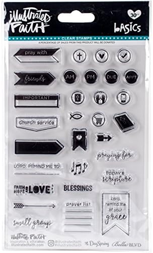 Illustrated Faith Basics Planner Stamps 4"X6"