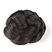 Smilco Braid Fake Hair Bun Hairpiece Extension for Women Short Hair (Natural Black)