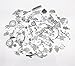 Yueton 100 Gram (Approx 80pcs) Assorted DIY Antique Charms Pendant for Crafting, Jewelry Making Accessory (Silver)