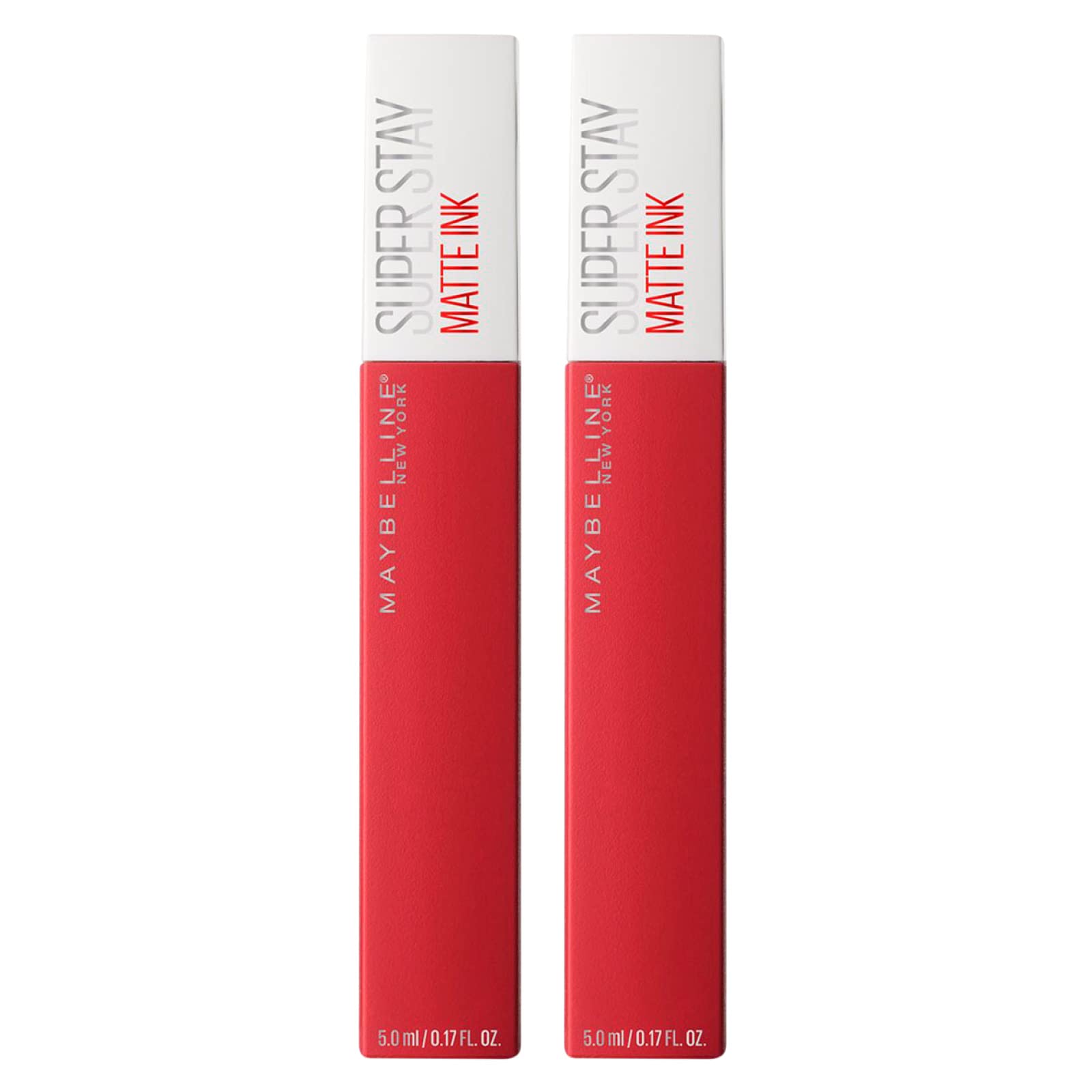 Maybelline New York SuperStay Matte Ink Lip Tint Uniform covering result with tip applicator Color 20 Pioner Long Lasting 16h - 2 Lipsticks