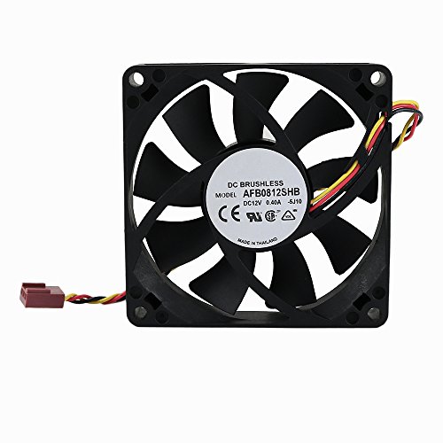 Generic 80x15mm Cooling Fan, Replace AFB0812SHB DC Brushless Cooling Fan, 80mm by 80mm by 15mm with TX3 Connector (DC12V 0.4A)