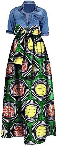 Pxmoda Women's Traditional African Dashiki Dress Long Maxi A Line Skirt Ball Gown