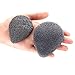 Konjac Sponge All Natural Facial and Body Sponges Perfect for Acne, Blackheads, Pore Cleansing, Sensitive, Dry, Oily Skin, Bamboo Charcoal, 2 Piece