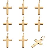 Craftdady Small Cross Charms Tibetan Style Antique Silver Cross Pendants for DIY Earring Bracelet Necklace Jewelry Making