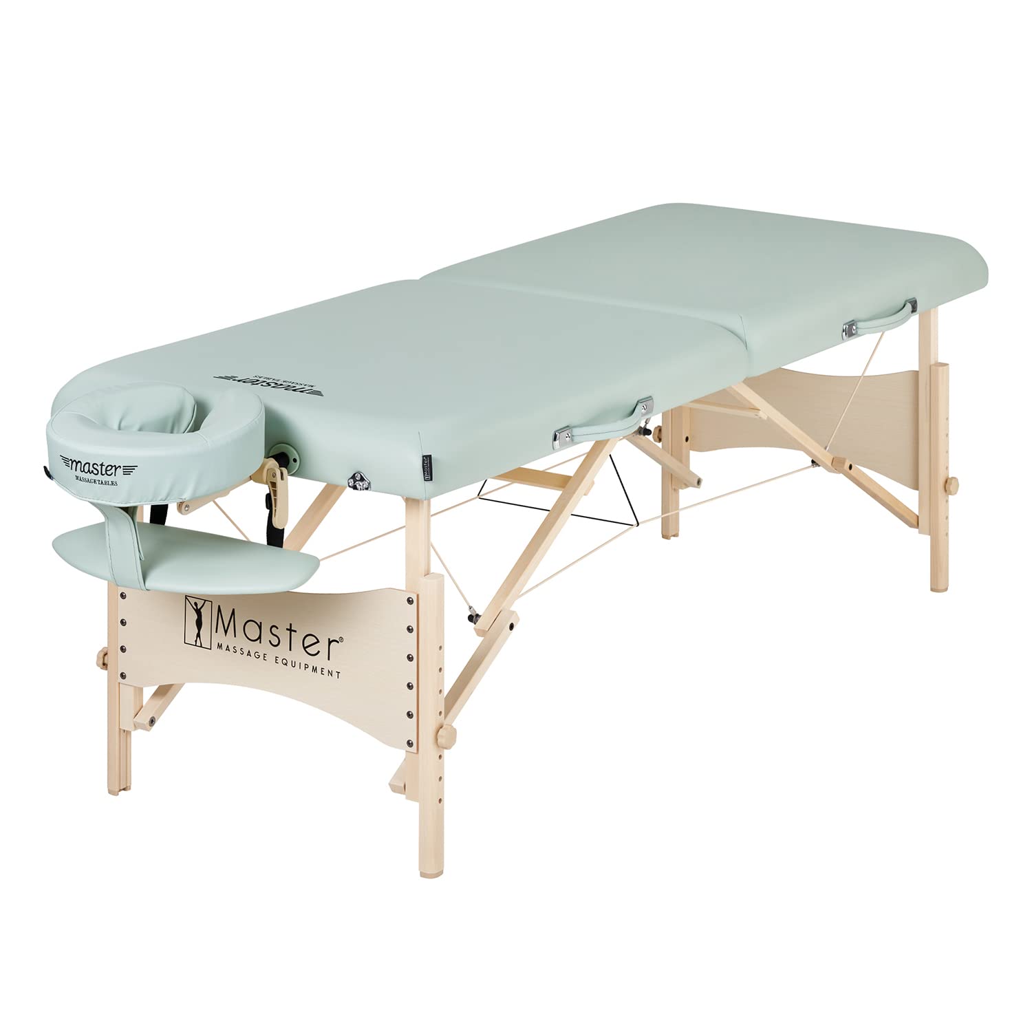 Master Massage 71cm Wide Lightweight Paradise Wood Portable Massage Table W/Carry Case, Capacity: 300kg Massage Couch Beauty Bed Tattoo Table, Mint Green