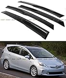 JDM MUGEN 3D STYLE SMOKED WINDOW VISOR DEFLECTOR FOR 2012-2015 TOYOTA PRIUS V PRIUS+
