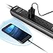 HOLSEM 5 Outlets Surge Protector Power Strip with 2 USB Charging Ports (5V/2.4A) and 4' Heavy Duty Extension Cord,Black