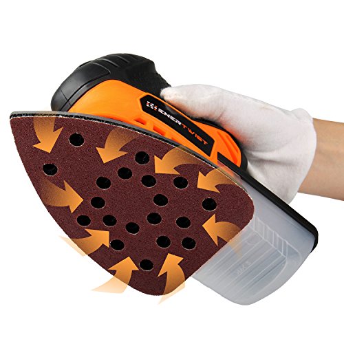 Enertwist Detail Sander, 13000OPM Lightweight Small Sander with Dust