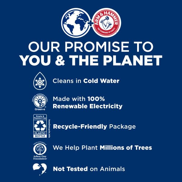 ARM & HAMMER LIQUID LAUNDRY DETERGENT, POWERFULLY CLEAN, CLEAN BURST SCENT, MORE LOADS, 205 LOADS, 205 FL OZ