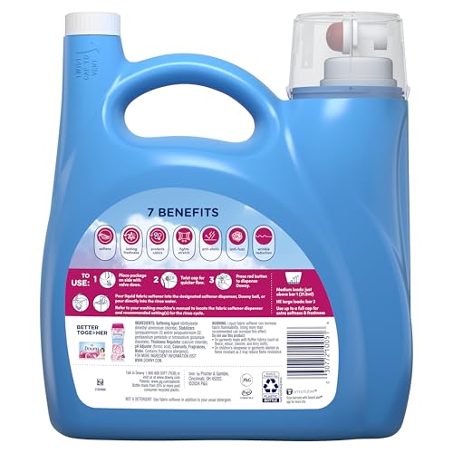 DOWNY SOFT, 2 IN 1 SOFT AND FRESH LIQUID FABRIC SOFTENER, APRIL FRESH, 140 FL OZ, 190 LOADS, FABRIC CONDITIONER LIQUID PROVIDES SOFTNESS AND FRESHNESS FOR FABRICS