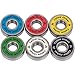 Yellow Jacket Premium Inline Skate Bearings, Roller Skate Bearings, 608, ABEC 11, Bomber Blue (Pack of 16)