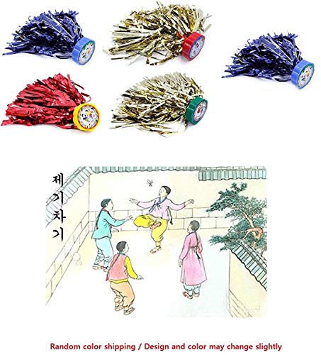 Hyosungsa Korean Folk Play Traditional Footbag Game Jegi Chagi 5pcs Small Size Random Color