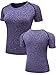 Neleus Women's 3 Pack Activewear Compression Workout Shirt,8015,Blue,Green,Purple,US XL,EU 2XL