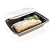 Restaurantware Asporto Microwavable To-Go Container - BPA Free PP Rectangular Take Out Food Container with Clear Plastic Lid - Catering & take out - 28 oz - Black - Plastic - Disposable - 100ct Box