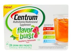 Image of Centrum Multivitamin Multimineral Supplement Flavor Burst Packets Raspberry Lemonade -- 24 Packets
