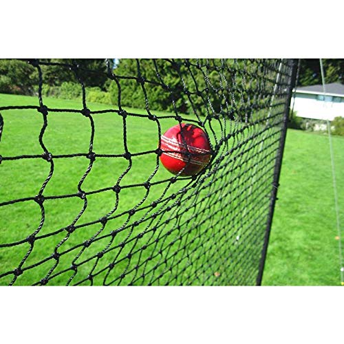 Net World Sports Professional Cricket Net Panels - Pre-Cut HDPE Netting 60ft x 12ft, UV Stabilized Black
