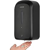 AIKE 33.8oz Automatic Wall Mount Liquid Soap Dispenser with Commercial ABS Construction, Model AK1226S(Black)