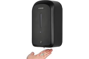 AIKE 33.8oz Automatic Wall Mount Liquid Soap Dispenser with Commercial ABS Construction, Model AK1226S(Black)