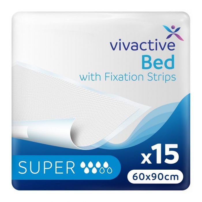 Vivactive Bed Pads with Fixation Strips 60x90cm 15 Pack