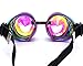 Lelinta Steampunk Rave Glasses Goggles with Rainbow Crystal Glass Lens,Cool,Adjustable