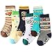 Toddler Boy Non Skid Socks Knee High Cotton with Grips, Baby Boys Anti-skid Socks (12-36 Months, 6 Pairs)