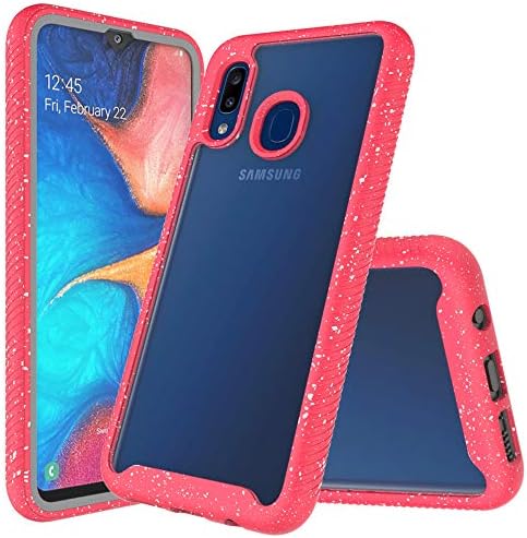 for Samsung Galaxy A30 Case, Clear Full Body Heavy Duty Protective Case with Built-in Screen Protector Shockproof Rugged Cover Designed for Samsung Galaxy A30 2019 Released (Pink)