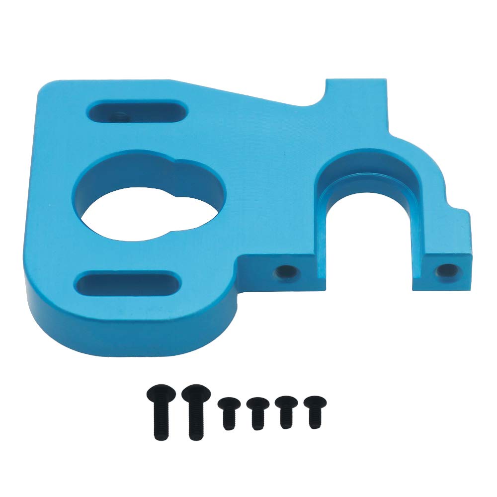 RCAWD RC Motor Mount for Wltoys 1/14 144001, Aluminum RC Car Motor Mount Seat Holder RC Car Motor Mount RC Car Accessory Upgraded Parts（Blue）