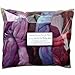 HAND DYED Super Soft BFL Wool SPINNING FIBER. Lustrous Long Wool Top Roving pre-drafted for Hand Spinning, Felting, Blending and Weaving. 5 beautifully colored Mini Skeins DISCOUNT PACK, Purple Haze