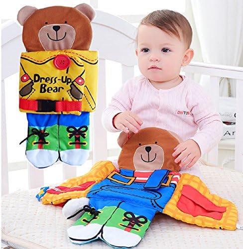 Soft Activity Baby Cloth Book - Dress Up Bear -Quiet Book
