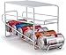 Home Basics Soda Can Beverage Dispenser Rack for Cabinet, Pantry, or Refrigerator – Dispenses 12 Standard Size 12 oz Soda Cans and 12 oz Canned Foods, White Finish