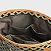 Micom Casual Signature Printing Pu Leather Tote Shoulder Handbag with Metal Decoration for Women (Black Grid)