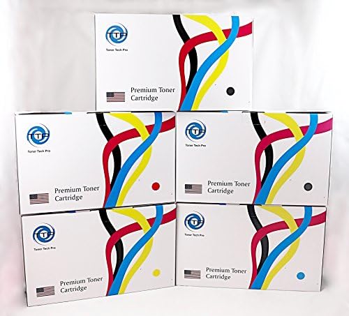 TTP Brand set of 5 color Set, 508X, Premium New Compatible Toner for Hewlett Packard LaserJet Enterprise M552 M553 MFP M577 Laser Printers (2-CF360X Black, 1-CF361X Cyan, 1-CF362X Yellow, 1-CF363X Mag