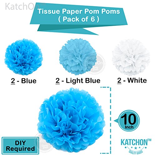 Katchon 1st Birthday Boy Decorations Blue Large Pack Of 30